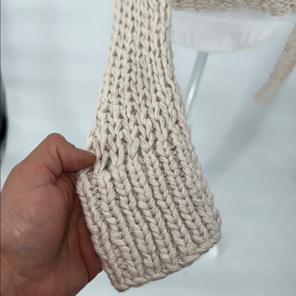 All Saints Cream Knit Sweater Size U.S. 10 UK 14 EU 42 - Picture 5 of 11